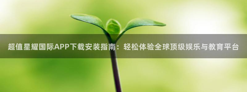 杏悦官网下载：超值星耀国际APP下载安装指南：轻松体验全球顶级娱乐与教育平台
